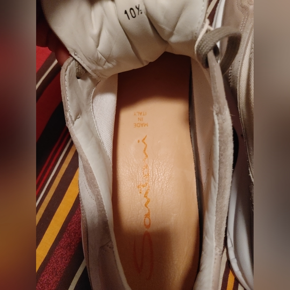 "Santoni "White Italian Leather Shoes